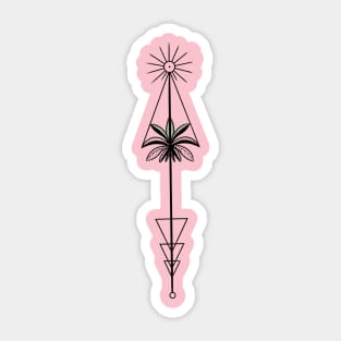 Sun and Palm tree Sticker